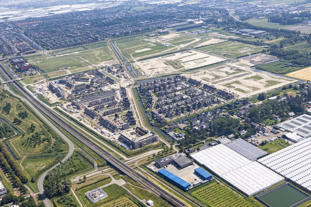 Overzichtsfoto van nieuwbouwwoningen